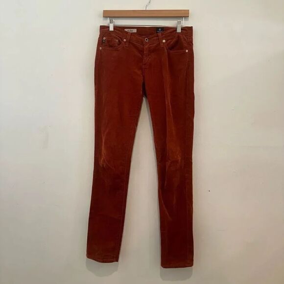 AG Stevie Corduroy Jeans Women Size 27 Slim Straight - Picture 1 of 5